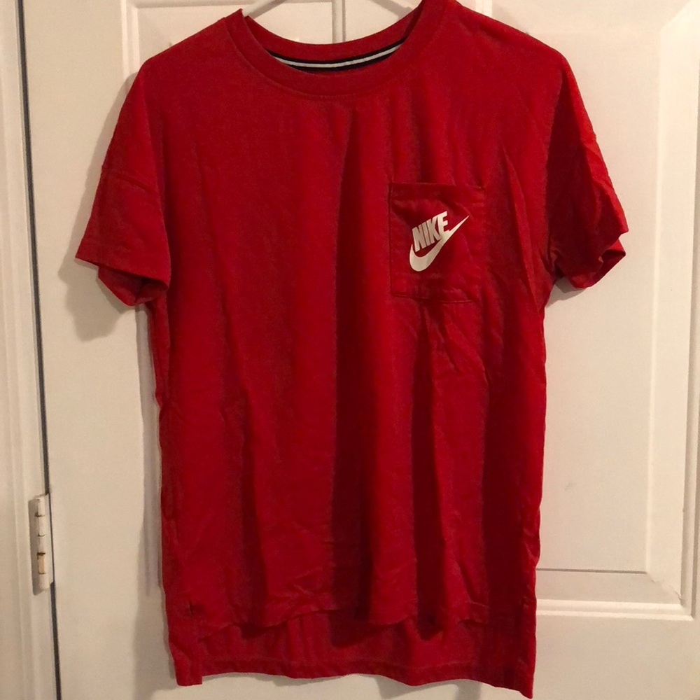Red Nike shirt